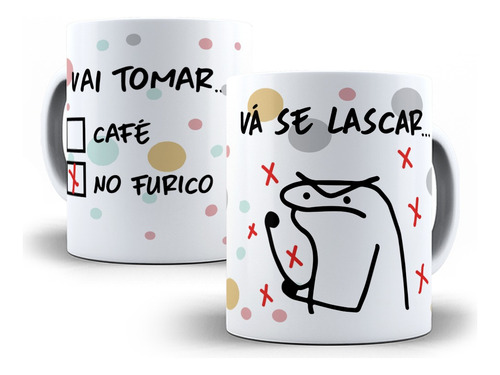 Canecas Flork Personalizada Divertida 325 Ml Porcelana Branco Flork Tomar