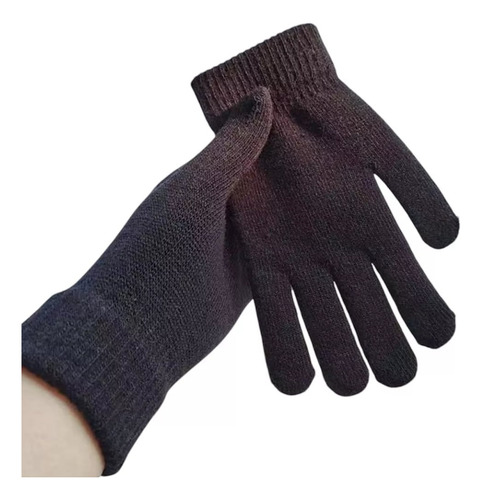 Guantes De Lana Unisex Touch Negros