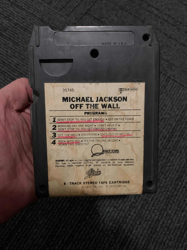 Casset 8 Track Michael Jackson Off The Wall Dont Stop Til (Usado)