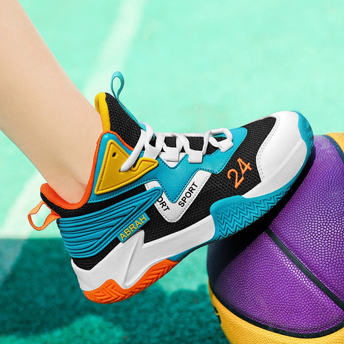 Zapatillas De Baloncesto Transpirables De Punto Para Niños