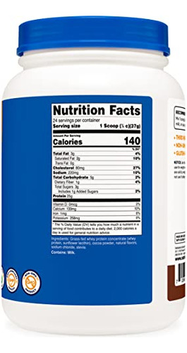 Concentrado De Proteína De Soro De Leite Nutricost 2 Kg De C
