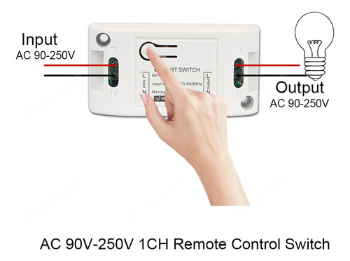 Interruptor De Luz Inteligente Inalámbrico Rf De 433 Mhz,
