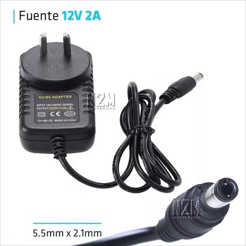 Imagen 3 de 10 de Fuente 12v 2a Plastica Transformador Switching Tira Led Full