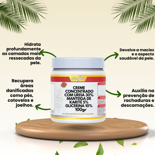 Creme Uréia 40% Karité 10% Glicerina 10% - 100gr | Premium