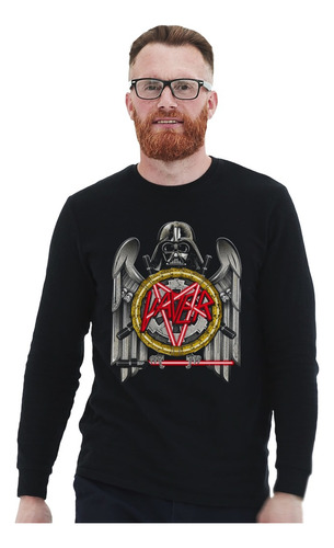 Polera Ml Slayer Star Wars Darth Vader Metal Impresión Direc