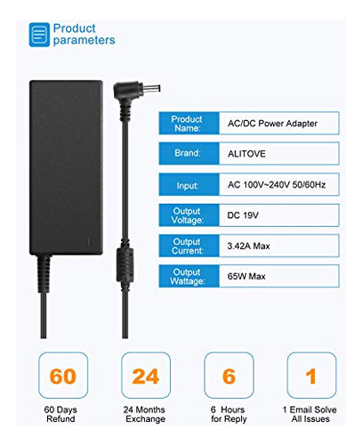 Adaptador Corriente 19v 3.42a 65w Para Monitor Lcd Led Hdtv