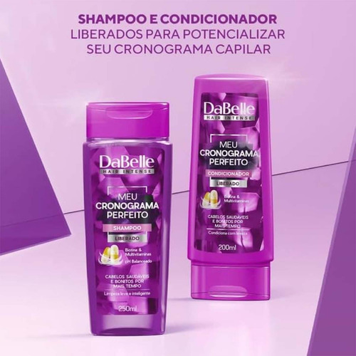 Kit Shampoo + Cond Dabelle Meu Cronograma Perfeito Reconstru