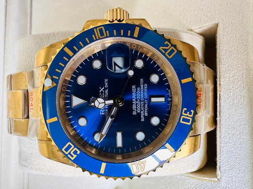 Reloj Pulsera Rolex Submariner Azul/dorado Dorado Azul Azul (Usado)