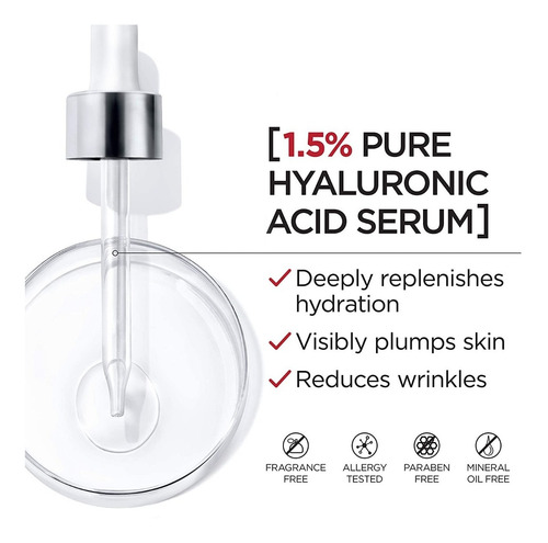 Loreal Acido Hialuronico Revitalift Derm - Serum 1 Oz
