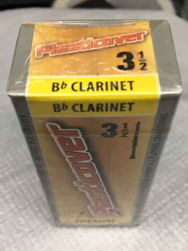 Palheta Plásticover Clarinete Bb N° 3,5 C/ 5 Unidades