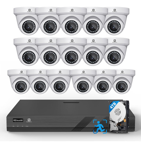 Gwsecu Sistema De Cámara De Seguridad 4k De 16 Canales 4k