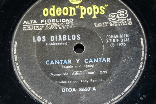 Jch- Los Diablos Tony Ronald Cantar Y Cantar 45 Rpm