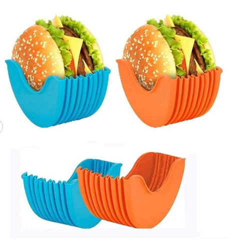 2 Soporte Silicona Hamburguesas Y Demás Panes Rellenos