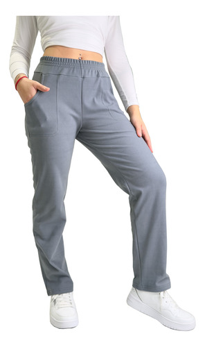 Jogging Recto Mujer Tiro Alto Abrigado Darlon Soft