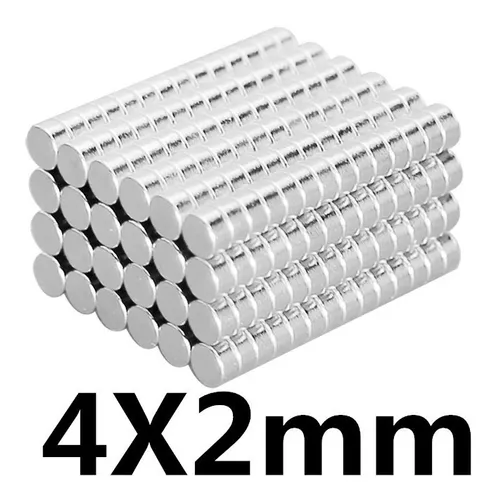 Paquete de imanes de Neodimio 4x2 mm (50 unidades)