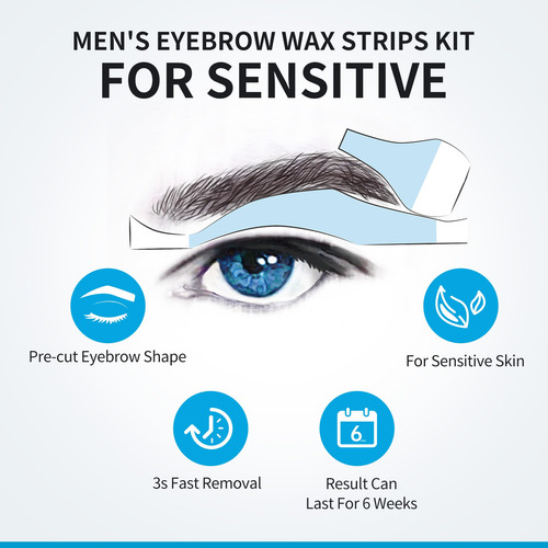Kit De Tiras De Cera Para Cejas Sensibles 24 Tiras
