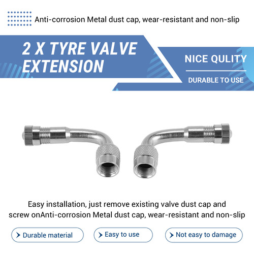 Adaptador De Extensión De Válvula De 2 Neumáticos, Vástago D