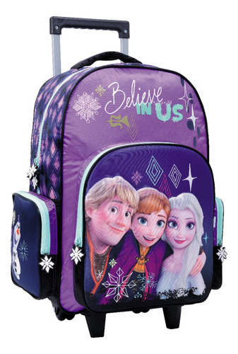 Mochila Escolar Frozen Wabro Con Carro 18 Pulgadas