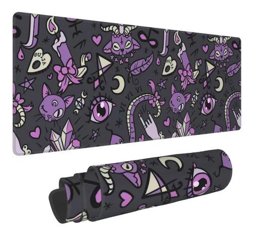 Magic Goth Spooky Gray Purple - Alfombrilla De Ratn Para Jue