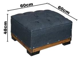 Camastro Chesterfield Apoyapiés 60x60 Antidesgarro Colores