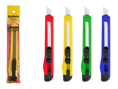 Kit 5 Estilete Estreito Lâmina 9mm Promoção Atacado
