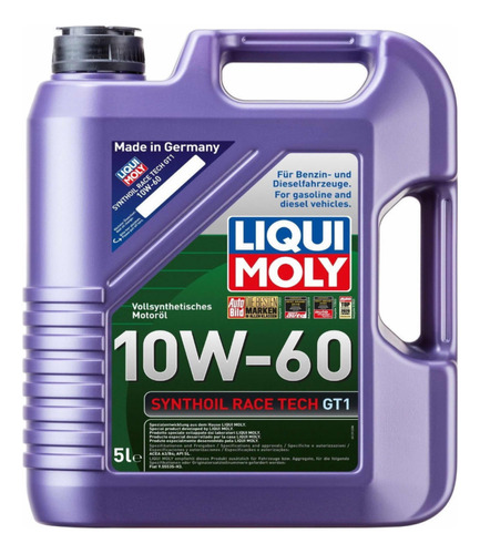 Aceite 10w-60 Full Sintetico Alto Rendimiento Liqui Moly 5lt