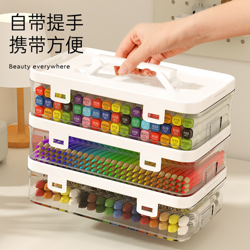 Estuche Para Lápices Y Marcadores, Caja De Almacenamiento De
