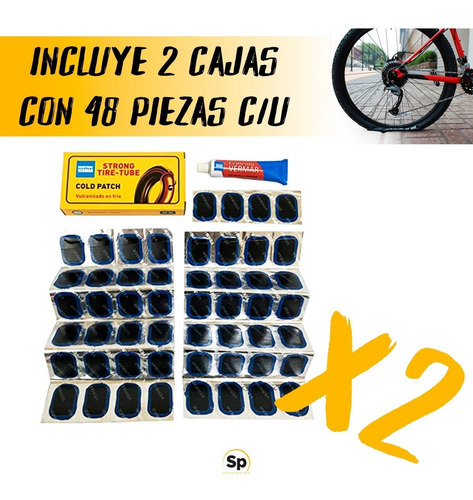 Imagen 2 de 4 de Parches Para Bicicleta Cold Kit Con 2 Cajas 48 Piezas C/u