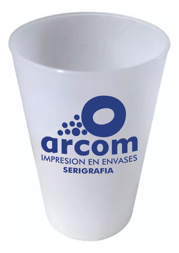 Vaso Reutilizable 500ml Personalizado A 1 Color Pack 350 Uni