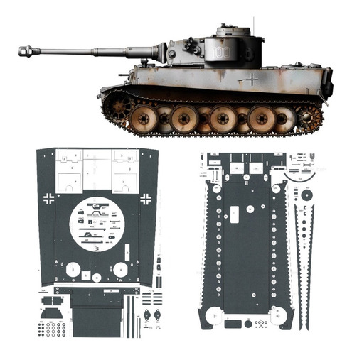 Pzkpfw Vi Tiger I Ausf.h1 Escala 1.25 Papercraft
