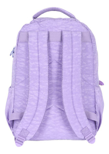 Mochila Classica De Costas Crinkle Dino Up4you Cor Roxo Desenho Do Tecido Liso