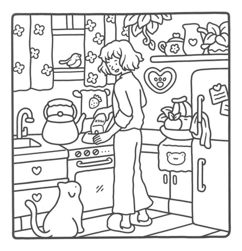 Kit 46 Desenhos Momentos De Meninas Para Pintar E Colorir - Folhas Avulsa A4 ! 1por Folha!+ Pasta