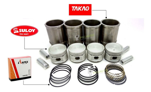 Imagem 1 de 2 de Kit Retifica Pistão Anéis Camisa Renault 1.6 8v Gas R19 Clio
