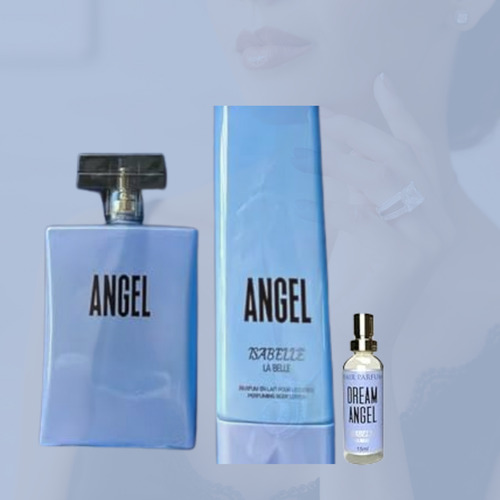 Kit Perfume Angel 100ml - Hidratente 200ml - Hair Capilar 15 Ml - Isabelle La Belle
