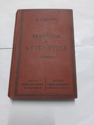 Libro Elementos De Aritmética Con Algunas Nociones Algebra