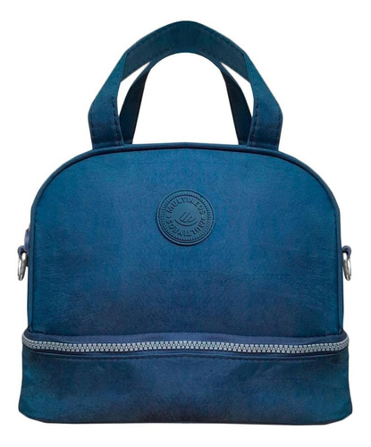 Bolsa Lancheira Termica Semi Impermeavel Necessaire Compacta Cor Azul