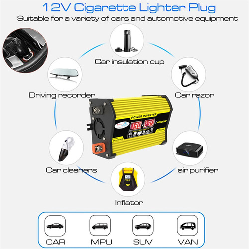 Inversores Duplos Ac110/220volt Dc12volt Usb To