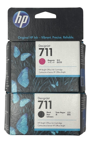 Cartuchos Kit X2 Hp 711 N 38ml + 711 Magenta Originales