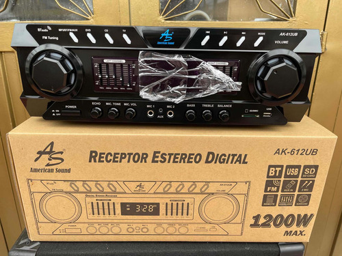 Imagen 3 de 7 de Amplificador De Sonido American Sound 1200watts Bluetooth