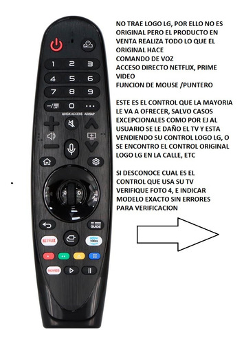 Control LG Magic Mr20ga Microfono /leer Toda La Descdripcion (Usado)