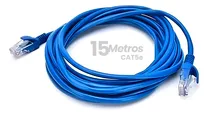 Comprar Cabo De Rede 15 Metros 15m Lan Internet Crimpado Rj45 Cat5e Azul Boyu Cell
