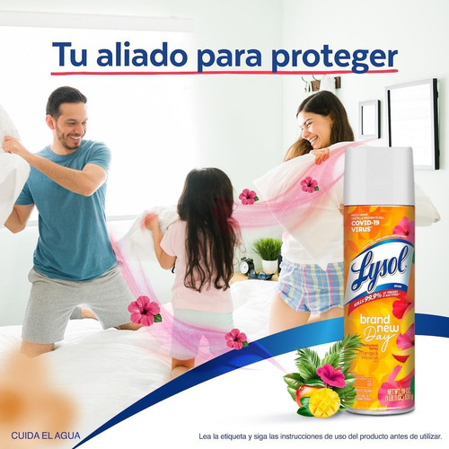 Lysol Desinfectante Antibacterial Fragancia Mango & Hibiscus