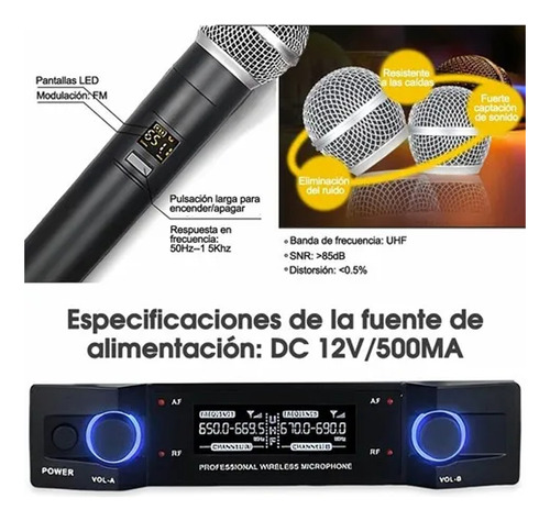 Micrófonos Inalámbrico De Uno O Dos Segmentos En U