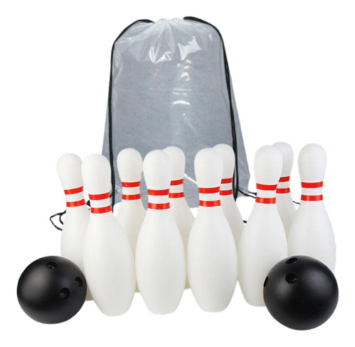 Juego De Bolos Para Niños 10 Pines Y 2 Bolas Juego De 25 Cm