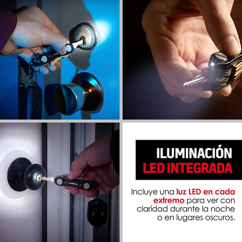 Llavero Organizador Smartkey Ninja 25 Llaves Luz Redlemon