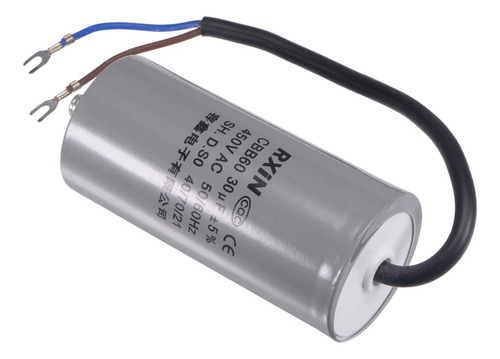 Capacitor Cbb61 6uf 350v Ac 2 Fios 47x34x22mm
