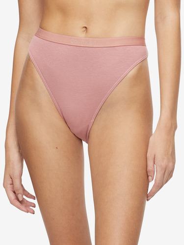 Calzón Bikini Pure Ribbed Rosa Calvin Klein Mujer