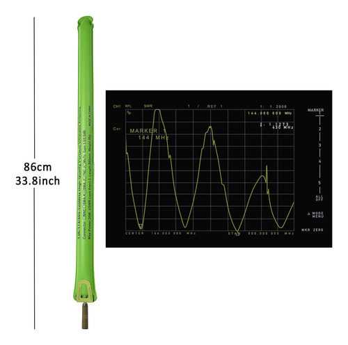 Antena Amateur Hys Sma Con Base Macho 144/430 Mhz 860 Mm Par