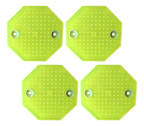 4 Piezas Genéricas Elevador Automático Octagonal Amarillo