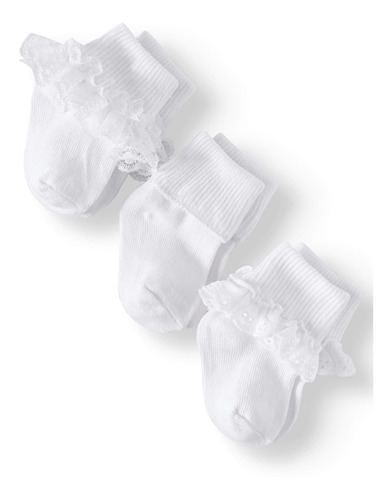 Set De 3 Calcetines Con Encaje Jefferies Socks Para Niñas